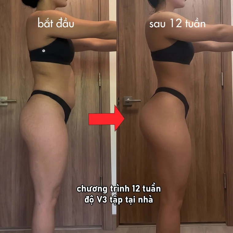 Ảnh 1: so sánh góc nghiêng lúc bắt đầu và sau 12 tuần tập tại nhà, theo chú thích trên ảnh.